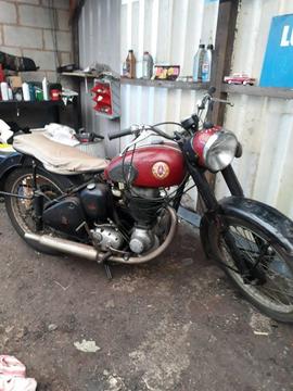 1954 bsa c11g 250cc with new v5 barn find project