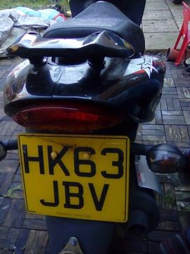 Moped spares or repair, needs exhaust, plate, snapped bolt removing and wiring checking loose wire