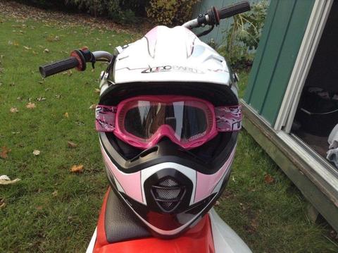 Girls motocross helmet