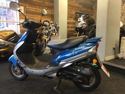 A scout 4 stroke 50 cc scooter with mot till october 2018