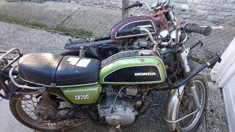 Rare 1970's Honda CB200 x2 For Restoration