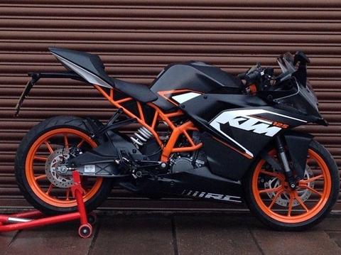 KTM RC 125 ABS 2016. Only 763miles. Delivery Available *Credit & Debit Cards Accepted*