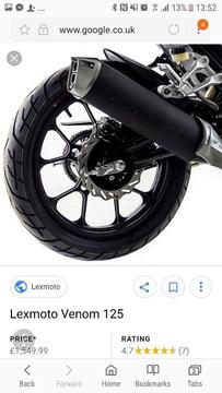 125cc 125 motobike brand new wheels and tyres off 2016 bike