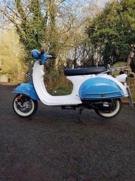 LOVELY AJS MODENA 50CC SCOOTER IN BLUE & WHITE
