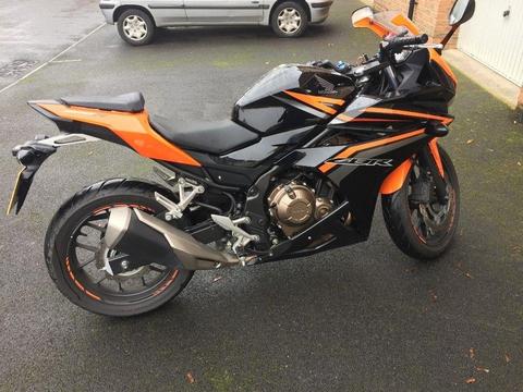 66 Plate HONDA CBR500RA still in warranty until OCT 2018