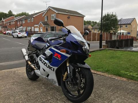 2005 SUZUKI GSXR 750 WITH 6 MONTHS WARRANTY AND NATIONWIDE RECOVERY, 0% DEPOSIT FINANCE, PX