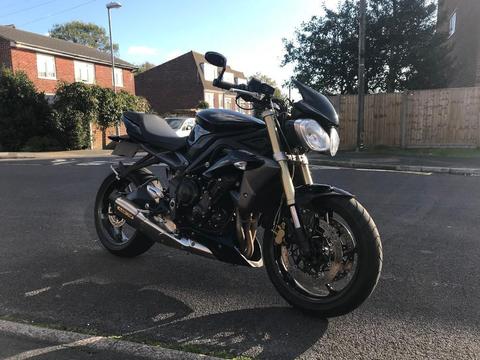 Triumph Street Triple mot July arrow can