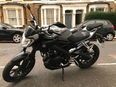 YAMAHA MT-125, NAKED SPORTS STYLE, 1650 MILES, ONE OWNER, FULLY SERVICED, EXTRAS INCLUDED