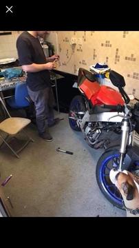 Aprilia rs50 with rebuilt engine mot may, unfinished project
