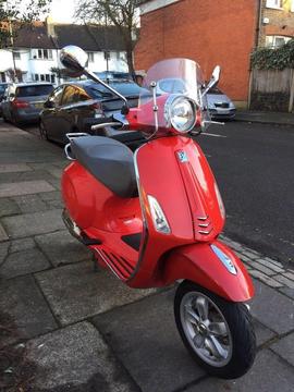 2014 Vespa Primavera 125cc Red 3v Scooter - Learner Legal £1899
