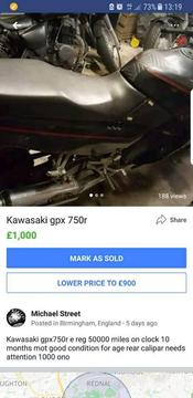Kawasaki GPX 750 r