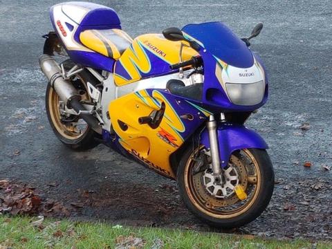 SUZUKI GSXR600 ALSTARE MOONSHADOW BLUE AND CANYON YELLOW EDITION