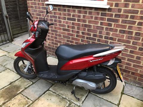 Honda Vision 110 Low Mileage Under Warranty 2016/16 Plate