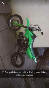 Pitbike 125 with clutch