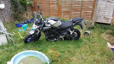 Yamaha mt 125cc 2016 stolen recovered damage to the housing on digital clock and ignition barrel