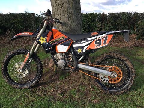 2005 ktm sx 125 Tyla Rattray edition, road registered with v5 log book, 11 months mot mx enduro