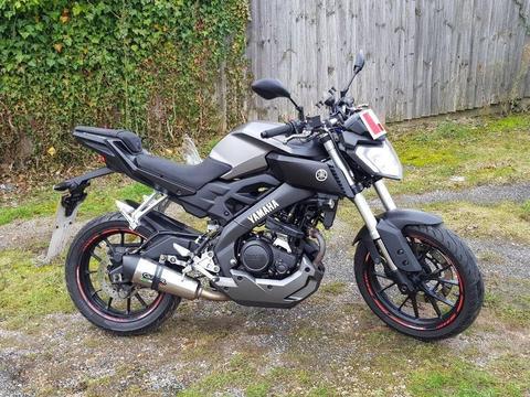 Yamaha MT125 ABS 2015 with loads of extras