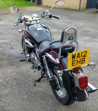 125cc Hyosung Aquila, low mileage, long MOT, 1 previous owner