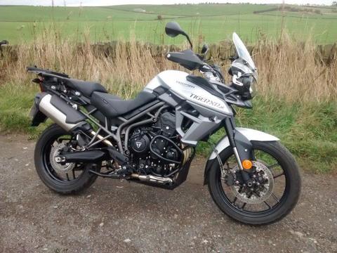 2016 Triumph Tiger 800 XRX, low miles, with extras