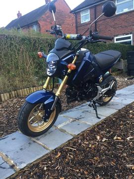 Honda Grom MSX 125 Blue & Gold - Upgraded Parts, Kitaco clutch etc