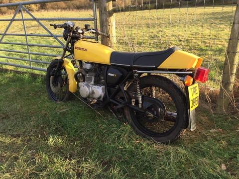 Honda CG250T barn find 1 owner restoration project. All original. Rare cafe racer 250CG 250T custom