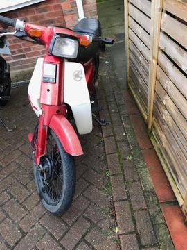 Honda C90 Cub 24K Miles, Red, Registered in 1990 Starts First Time and Very Reliable