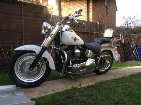 Ultra Rare Condition Harley Davidson Fatboy FLSTFI Custom Motorcycle-Just Had £2400 In Recent Parts