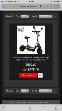 Electric scooter can be made road legal quick sale