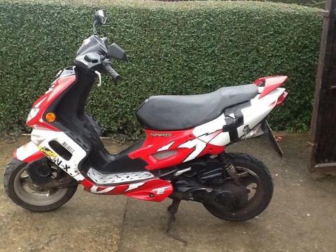 49cc speed fight scooter, a good runner but need works. Selling because my circumstance has changed