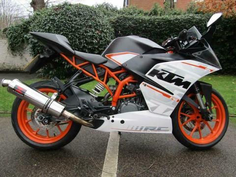KTM RC 390 FULL SERVICE HISTORY BLACK WIDOW END CAN ULEZ COMPLIANT A2 COMPATIBLE