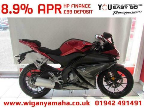 YAMAHA YZF-R125 ABS, PRE REGISTERED 68 PLATE, 0 MILES 125cc SPORTS BIKE RACE REP